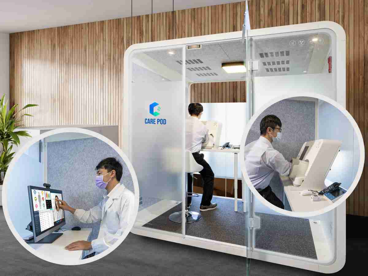 达擎于医疗科技展中展出＂远距诊疗舱＂，，，，以因应医疗数字化及社会高龄化趋势下、、、复诊及慢性病患等族群对于远距看诊需求逐渐升高所推出的创新整合方案。。。。多功能合一、、、高隐私性的远距诊疗舱可根据病患端与医师端的不同需求，，提供弹性化及客制化功能，，，节省医生和病患的精力及时间