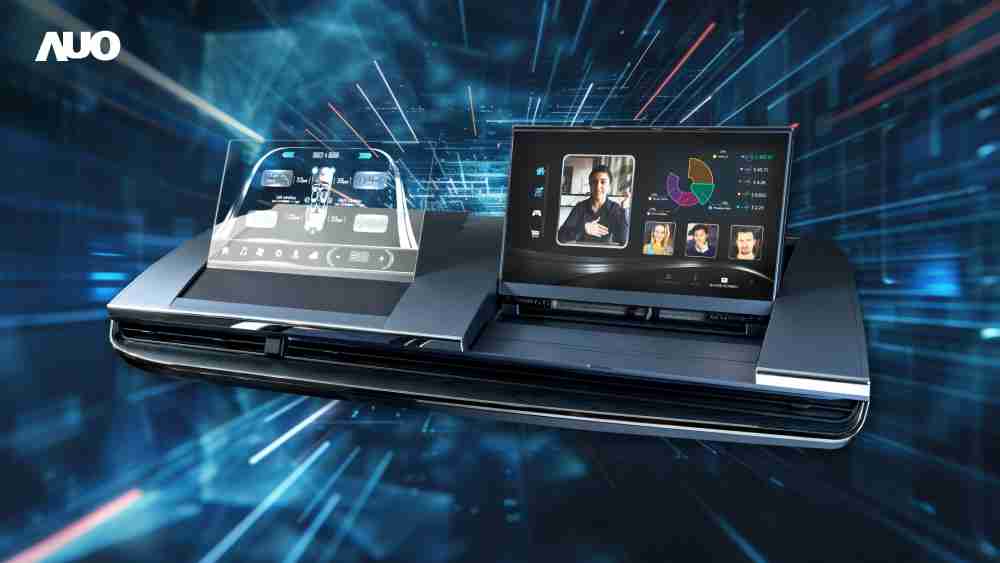 人生就是博Micro LED Display HMI解决方案打造透明Micro LED前座仪表，，，呈现信息并保留驾驶视野开阔；亦为副驾驶座乘客打造收放自如的Micro LED屏幕，，在不影响显示质量的前提于显示区内建镜头，，，，让用户能与视讯对象直接眼神接触，，提供绝佳的双向沟通体验