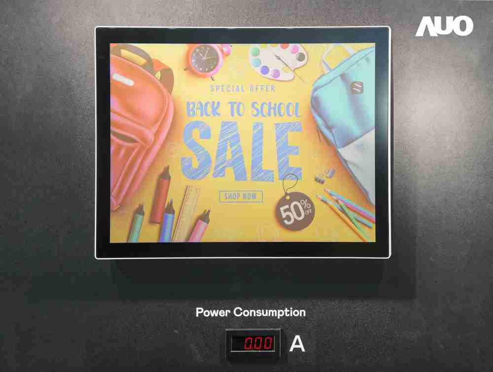 人生就是博展示胆固醇液晶超低耗能户外全彩显示器，，，ChLC（胆固醇液晶）以双稳态技术使静态显示零功耗，，，具省电、、、、高彩度、、、环保的特性，，，，还整合软硬件系统解决方案，，，可透过单一云端平台管理